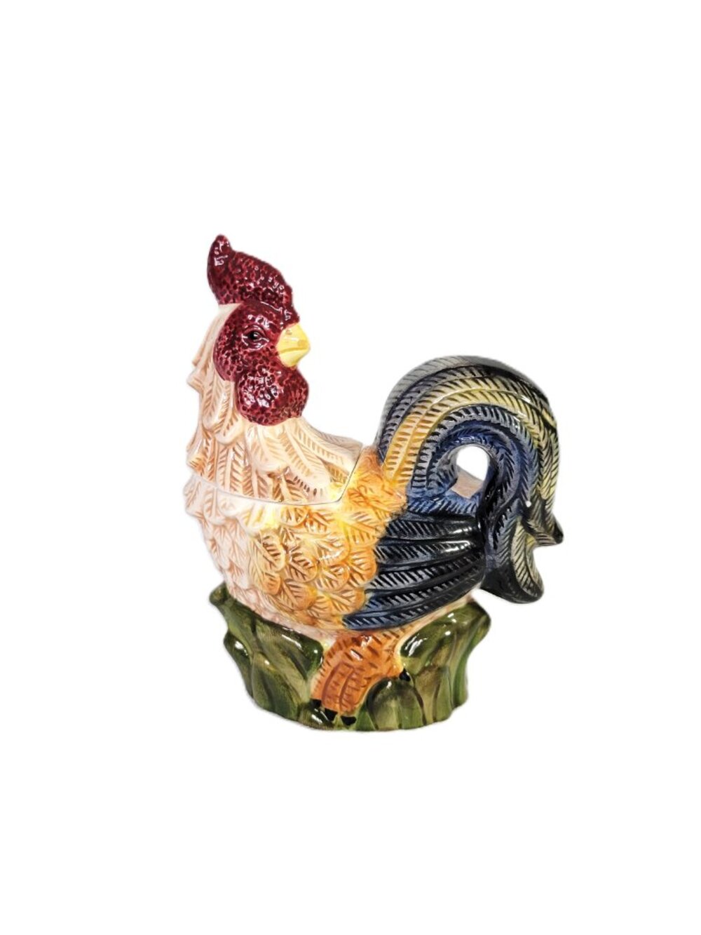 Vintage Jay Import Ceramic Rooster Sugar Bowl with Lid Lidded Farmhouse Decor